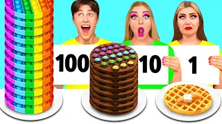 100 Capas de Alimentos Desafío | Fantásticos Trucos De Comida por Craft4Fun Challenge