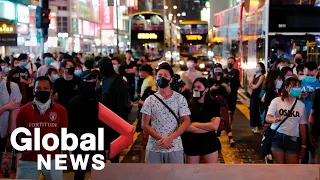 Hong Kong protests continue in defiance of face mask ban