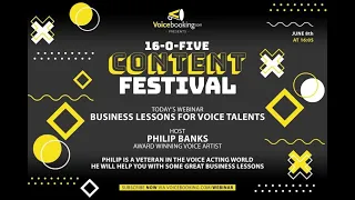 Business lessons for voice talents