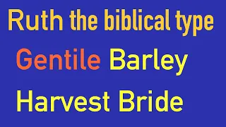 Ruth the biblical type of the barley harvest gentile bride of Christ.