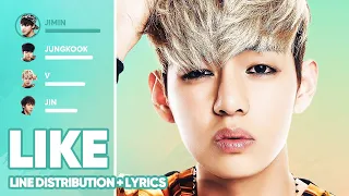 BTS - Like 좋아요 (Line Distribution + Lyrics Color Coded) PATREON REQUESTED