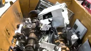 Satisfying Electronic Appliance & Computers Shredding Process With Huge Dangerous Powerful Shredders