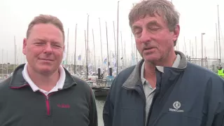 Stuart Childerley and Kelvin Rawlings onJester win the two handed division of the Rolex Fastnet Race