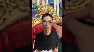 Painting process of ruth bader ginsburg portrait