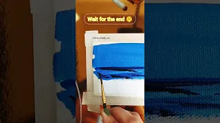 wait for the end| beach painting|Acrylic painting #shorts #beginners