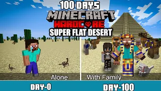 Spend 100 Days in Super flat Desert MINECRAFT HARDCORE (हिंदी)