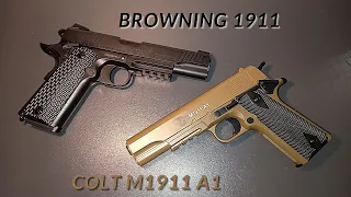 Beste Springer Airsoft Pistole - Waffenvergleich - Colt 1911 Cybergun vs  Browning 1911 - Airsoft