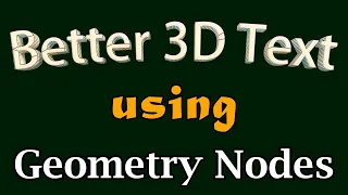 Create Better & Clean 3D Text Using Geometry Nodes In Blender | Easy Step-by-Step Tutorial