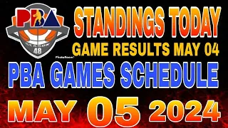 PBA Standings today as of May 04, 2024 | PBA Game results | Pba schedule May 05, 2024