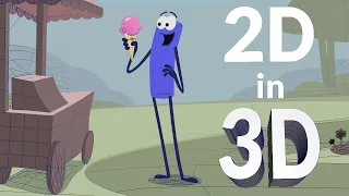 2D in 3D – Ice Cream Animation Process – Maya