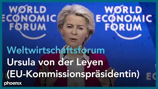 EU-Kommissionspräsidentin von der Leyen auf dem Weltwirtschaftsforum in Davos am 24.05.22