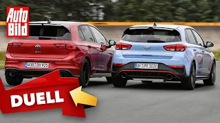 VW Golf 8 GTI Clubsport 45 vs. Hyundai i30 N Performance (2021) | Das Duell mit Dennis Petermann