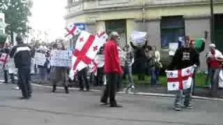 Georgians demonstrate in Oslo against Russia