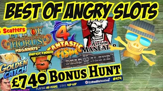 Best Of Angry Slots - 19 Bonuses - £740 SLOTS BONUS HUNT Including 5-scatter Horus Megaways & more.