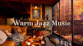 Warm Jazz Music with Gentle Rain Sounds ☕ Cozy Coffee Shop Ambience ~ Relaxing #2