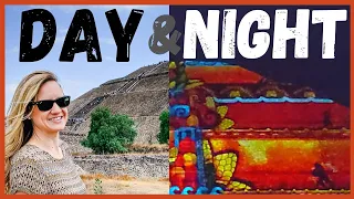 Pyramids of Teotihuacan Day & Night-We Climb 3rd Tallest Pyramid in the World. Piramides Teotihuacán