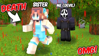 😂I Fooled My Sister Become a DEVIL When She is Alone in Minecraft...