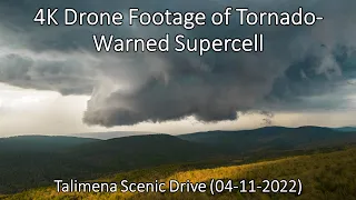 Drone Intercept of Tornado Warned Storm in Oklahoma Mountains (04-11-2022)