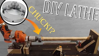 DIY Drill Powered Lathe - WITH an adjustable chuck