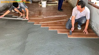 How To Construct And Install Wood Grain Ceramic Tiles For Bedroom Floors With New Skills And Quickly