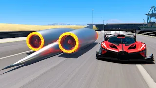 Thrust SSC GTR (10 Million HP) vs Bugatti Bolide GTR at Special Stage Route X