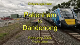 Drivers eye view, Pakenham to Dandenong, VL, Feb 2024