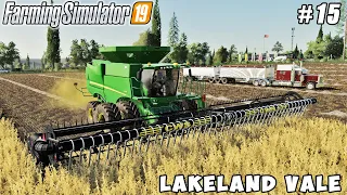 Picking up hay bales, harvesting soybeans with new combine | Lakeland Vale 2 | FS 19 | Timelapse #15