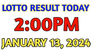 Lotto Result Today 2pm January 13, 2024 Swertres Ez2 Pcso