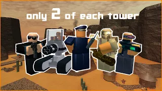 Tower Battles but I can only use 2 of Each Tower Roblox