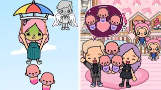 Mom Gave Birth To Twins In The Air. The Angel Helped Them! | Toca Life Story | Toca Boca