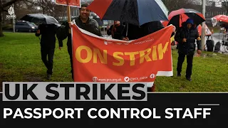 Passport control staff strike at six UK airports for better pay