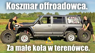 Koszmar offroadowca. Za małe koła w terenówce.