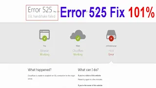 error 525 ssl handshake failed cloudflare || how to fix ssl handshake error ||How to solve error 525