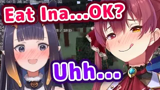 Ina Gives Marine Permission To Eat Her 【ENG Sub/Hololive】