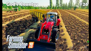 Farming Simulator 2019. God's Country. Grain harvesting; hay roll. #26