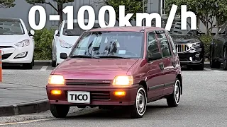 1993년식 티코 제로백 0-100km/h - 1993 Daewoo Tico 0-100km/h Test