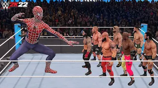 Giant Spider-Man vs Mini WWE Superstars! - WWE 2K22