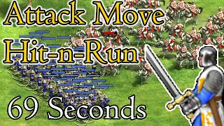 How to Hit-n-Run using Attack Move taught in 69 seconds or less | step-by-step guide tutorial (AoE2)