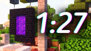 Minecraft Speedrun in 1:27 (PogLoot Set Seed Glitchless)