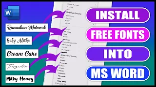 Install FREE FONTS into Word | QUICK AND EASY