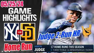 New York Yankees vs San Diego Padres (Highlights) May 25, 2024 | Aaron Judge's 17th HR of Season