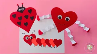 3 Easy Valentine's Crafts | Valentine's Crafts for Kids | Easy Paper Crafts | Heart Crafts for Kids