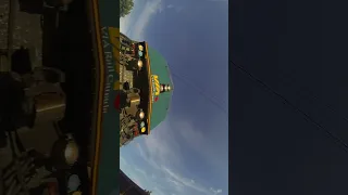 Train runs over a gopro