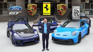 Revealing My NEW BLUE Car Collection and what's coming NEXT... | Ferrari Collector David Lee