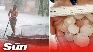 Thunderstorms batter 32C Britain as hail pelts down in the South East in extreme UK weather