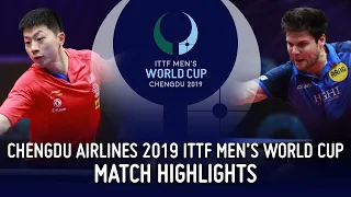 Ma Long vs Dimitrij Ovtcharov | 2019 ITTF Men's World Cup Highlights (1/4)