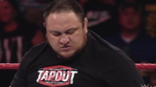 Samoa Joe debuts WWE RAW 1/30/17 - Samoa Joe Attacks Seth Rollins for Triple H