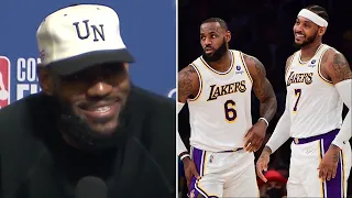 LeBron Knew Carmelo Anthony Was Going to Announce His Retirement