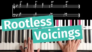 Rootless Blues Jazz Piano Voicings Tutorial for Beginners