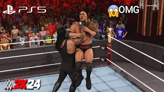 WWE 2K24- The Rock vs The Undertaker | Greatest Match Of All Time - WWE 2K24 GAMEPLAY